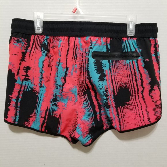 Fabletics shorts Large Carrie II Heat Wave Print Black athletic gym running - Picture 2 of 12